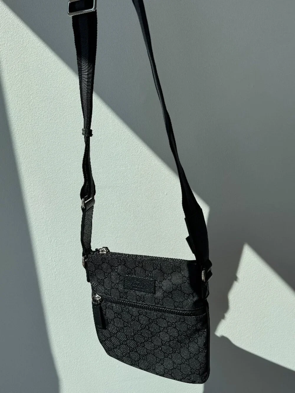 Gucci GG Canvas Flat Crossbody Bag